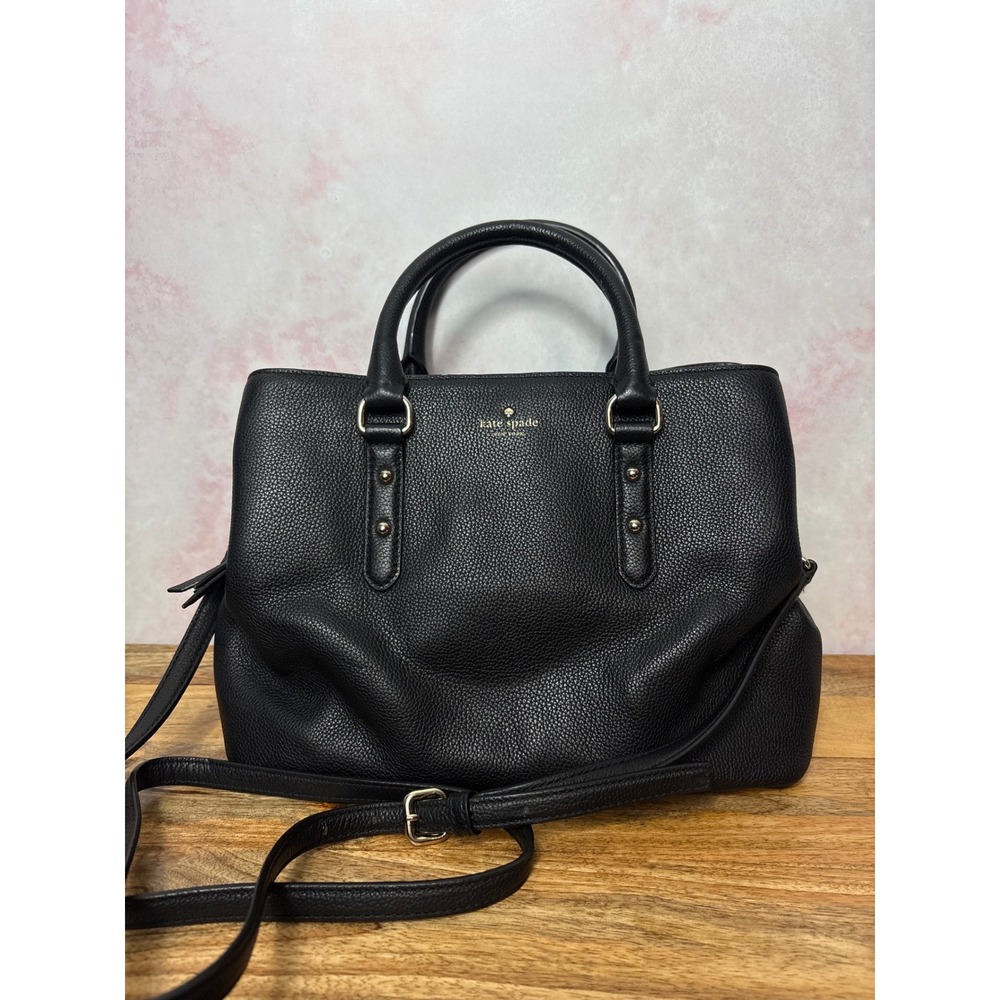Kate Spade Larchmont Avenue Evangelie Satchel black